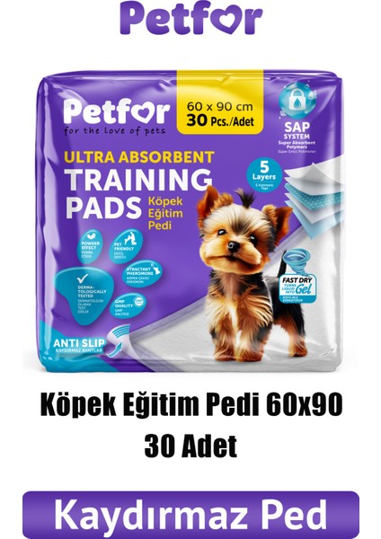 Köpek Eğitim Pedi 60X90 30 Adet Kaydırmaz Bantlı