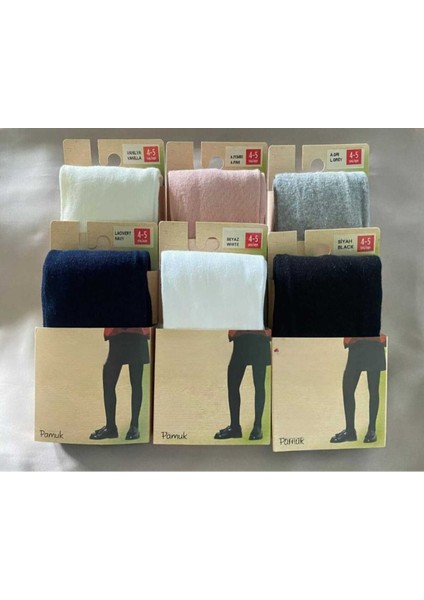 6 Adet Pamuklu Kız Çocuk Cotton Külotlu Çorap