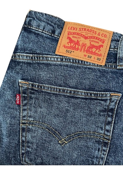 512 Normal Bel Slim Tapered Erkek Denim Pantolon dark PUNTAnavi