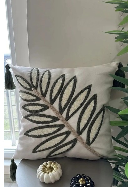 Keten Punch Işlemeli Kırlent Kılıfı 43X43 cm – El Işçiliği Panç Desen & Püskül Detaylı Yastık Kılıfı 2li VEFORMPUNCH2026 fiyatları