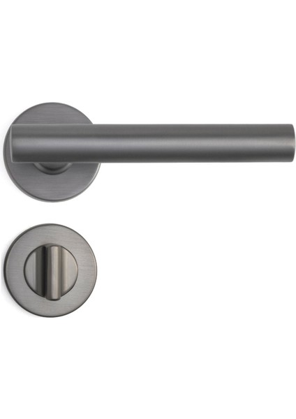 Odıa Rozetli Kapı Kolu Füme Renk Wc Mandallı Rozet