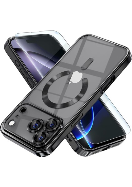 IPHONE17 Pro Max Magsafe Uyumlu Kamera Korumalı Ince Esnek Kılıf Darbeye Dayanıklı Arkası Şeffaf
