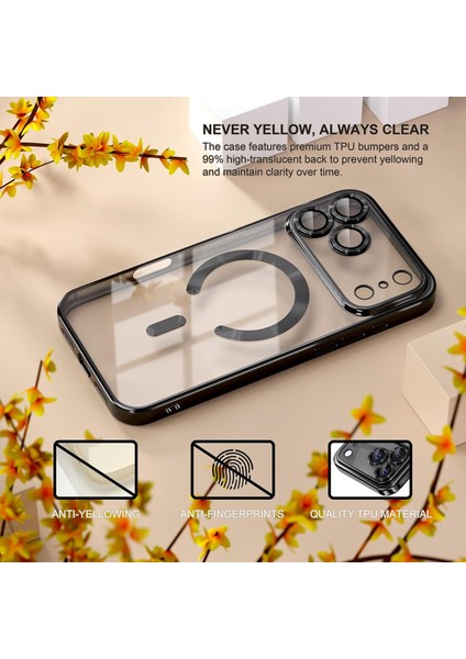IPHONE17 Pro Max Magsafe Uyumlu Kamera Korumalı Ince Esnek Kılıf Darbeye Dayanıklı Arkası Şeffaf indirimleri