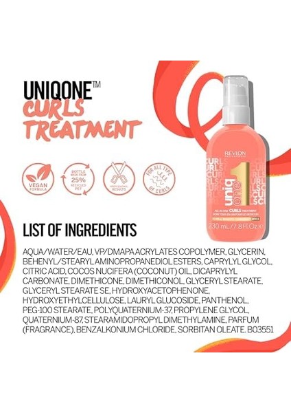 Revlon Professional Rp Uniqone Hair Treatment Curls 230ML modelleri