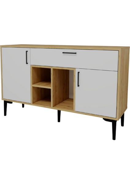 Tuvas Çok Amaçlı Bohem Konsol Safirmeşe Beyaz - Konsol Kahve Köşesi ve Mutfak Dolabı, 3 Kapaklı indirimleri