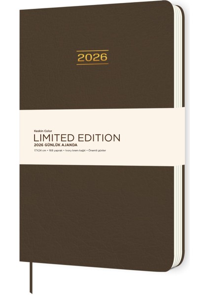 Keskin 2026-17*24 Ciltli Limited Edition Günlük Ajanda - Kahverengi