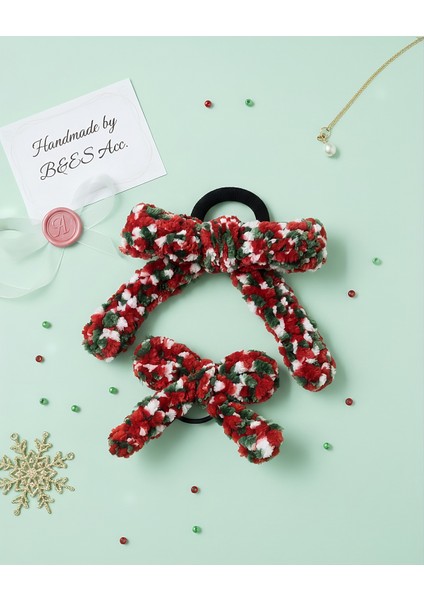 Yılbaşı Serisi Fiyonk Anne-Kız Lastik Toka