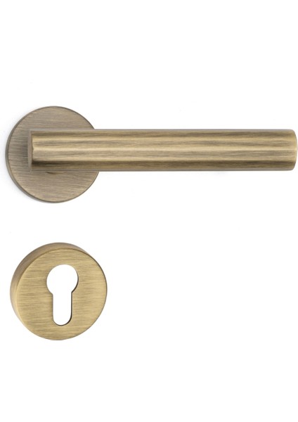 Isıs Rozetli Kapı Kolu Antik Renk Yale ( Dış Kapı Rozetli)