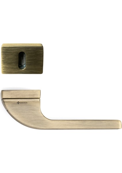 Jedı Rozetli Kapı Kolu Antik Renk Oda Rozetli