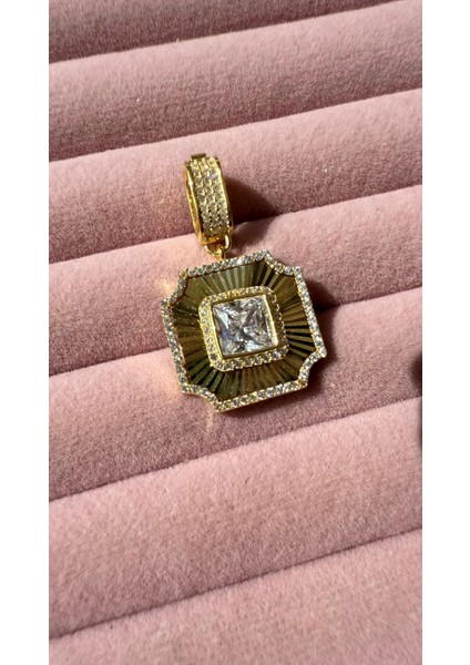 Pırlanta Montür Kare Montür Çarkıfelek Model Kolye Ucu indirimleri