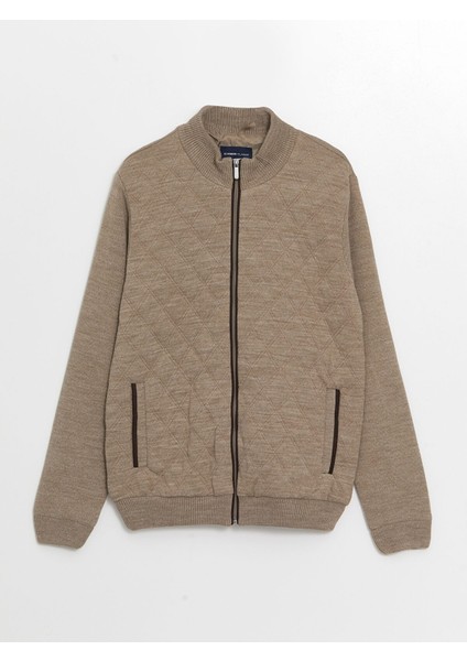 Yeni Sezon Standart Kalıp Dik Yaka Erkek Triko Mont indirimleri