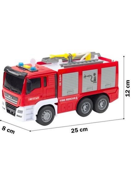 Sürtmeli 1:12 Sesli Işıklı Su Püskürtmeli Çift Merdivenli Full Fonksiyon Eğitici Çocuk Oyuncak Itfaiye Arabası fiyatları