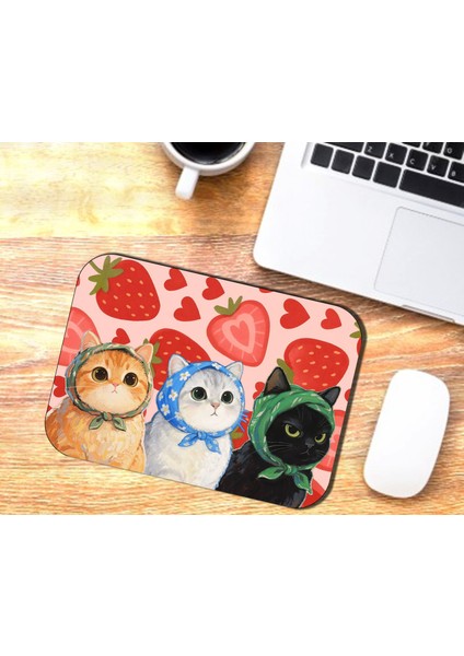 Komik Kedi Baskılı Mouse Pad