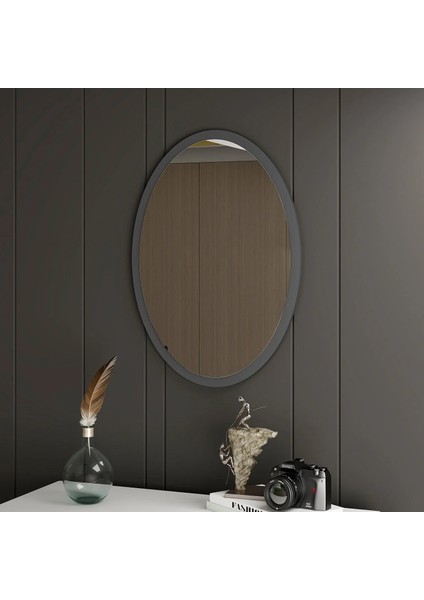 Elips Ayna - Antrasit (Rafsız)