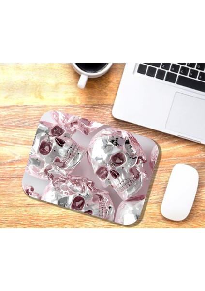 Pembe Kuru Kafa Baskılı Mouse Pad
