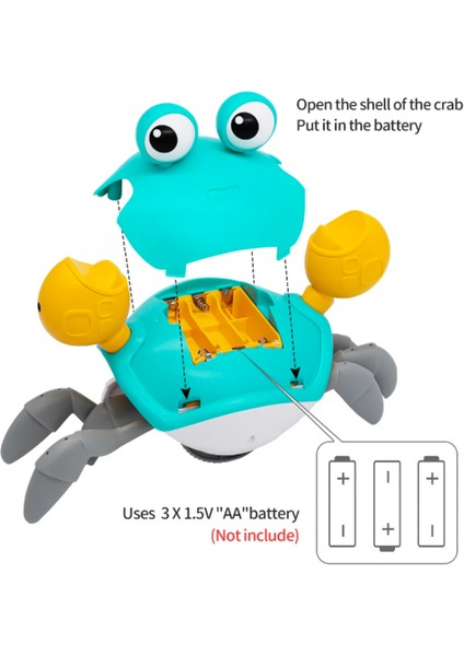 Pasifik Toys Işıklı Sensörlü Yengeç Yeşil QC3Y fırsatları