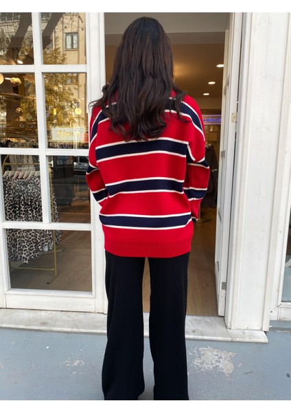 Polo Yaka Düğmeli Kazak modelleri