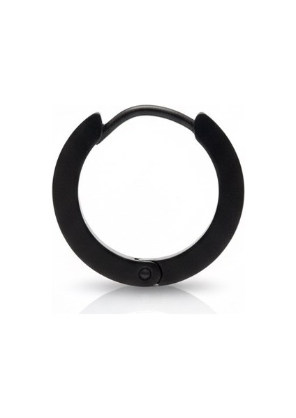 Ünisex Siyah Halka Küpe