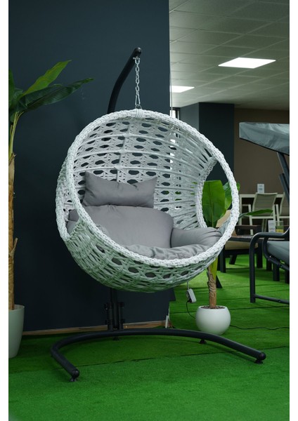 Rattan Bahçe ve Balkon Salıncağı Ø107CM 140 kg Taşıma Kapasiteli indirimleri