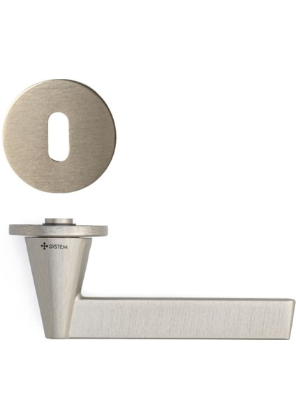 Robın Rozetli Kapı Kolu Nikel Saten Renk Oda Rozetli