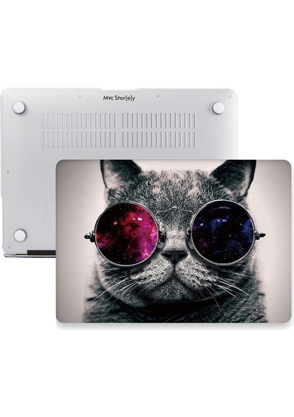 MacBook Kılıf Pro 15 Inç Uyumlu Bar 2016–2019 Kedili Desen Tpu Sert Kapak Ince Hafif Çizilmeye Dayanıklı Tam Koruma A1990 A1707 R-182