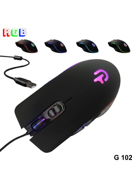 Trio - G202 Rgb Gaming Mouse – USB Kablolu Oyuncu Faresi
