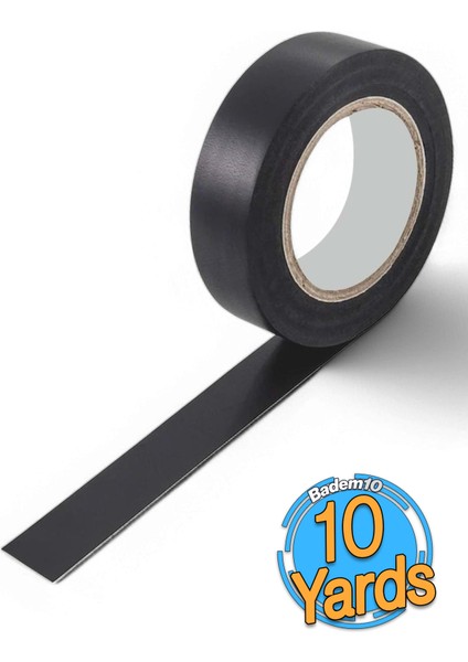 Elektrikçi Bandı Siyah Izole Elektirik Bant Elektrik Bandı Pvc 9 Metre 19 mm 10 Adet