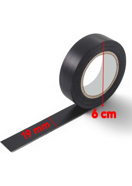 Elektrikçi Bandı Siyah Izole Elektirik Bant Elektrik Bandı Pvc 9 Metre 19 mm 10 Adet fiyatları