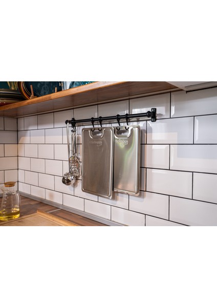 Paslanmaz Çelik Kesim Tahtası 2 Adet - Gri - Solingen fırsatları