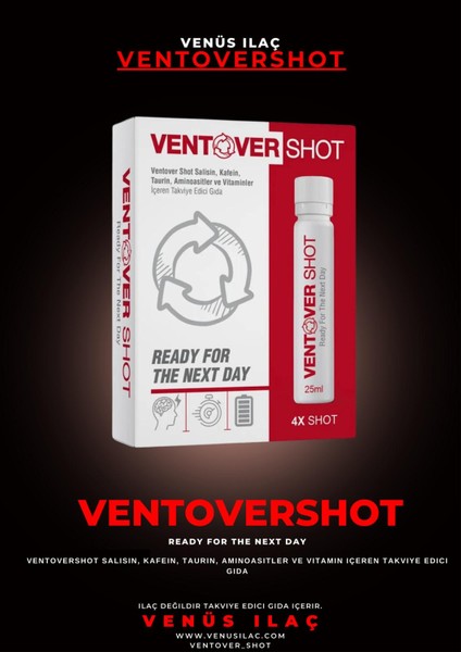 Ventovershot Akşamdan Kalma, Ventover Shot Bitkisel Destek, Ready For The Next Day fiyatları