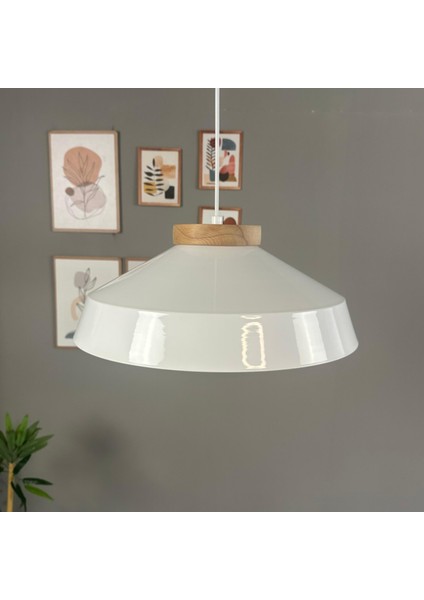 Lema Beyaz Tekli Avize Ahşap Rozans Başlık Sarkıt Lamba Restoran Cafe Salon Avizeleri fiyatları