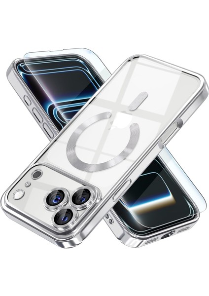IPHONE17 Pro Max Magsafe Uyumlu Kamera Korumalı Ince Esnek Kılıf Darbeye Dayanıklı Arkası Şeffaf