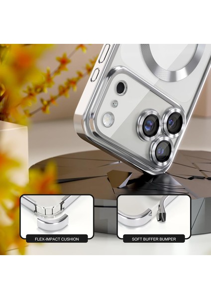 IPHONE17 Pro Max Magsafe Uyumlu Kamera Korumalı Ince Esnek Kılıf Darbeye Dayanıklı Arkası Şeffaf fırsatları