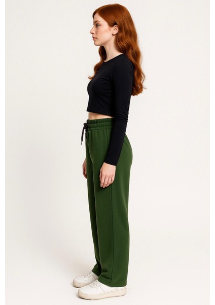 Kadın Haki Interlok Eşofman ALTI-P2268 fiyatları