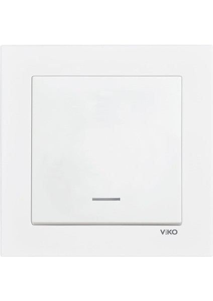 Karre 55 Beyaz Işıklı Anahtar C1 Mekanizma