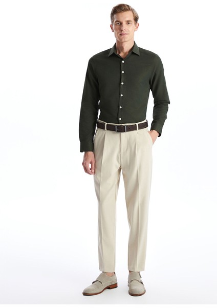 Yeni Sezon Slim Fit Uzun Kollu Armürlü Erkek Gömlek fiyatları