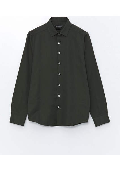 Yeni Sezon Slim Fit Uzun Kollu Armürlü Erkek Gömlek indirimleri