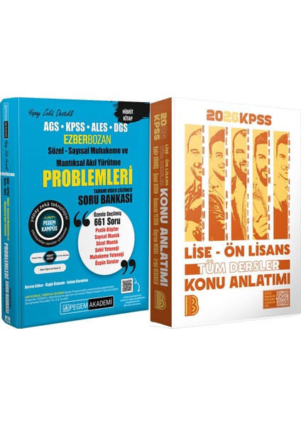 2026 Kpss Lise Ön Lisans Tüm Dersler Konu - Muhakeme ve Mantıksal Akıl Yürütme