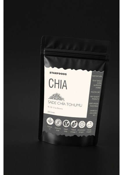 Chia Tohumu Sade 200 Gr. Paraguay Chia Tohumu Chia Series No: 1