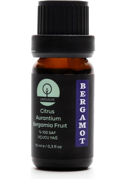 Unicuslife% 100 Saf Doğal, Bergamot Yağı (Seyreltilmemiş) 10 ml