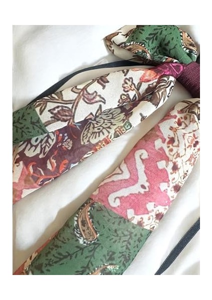 Dekoratif Saç Tokası Seti, Şeker Desenli ve Çiçek Desenli Fiyonk Model, 2'li