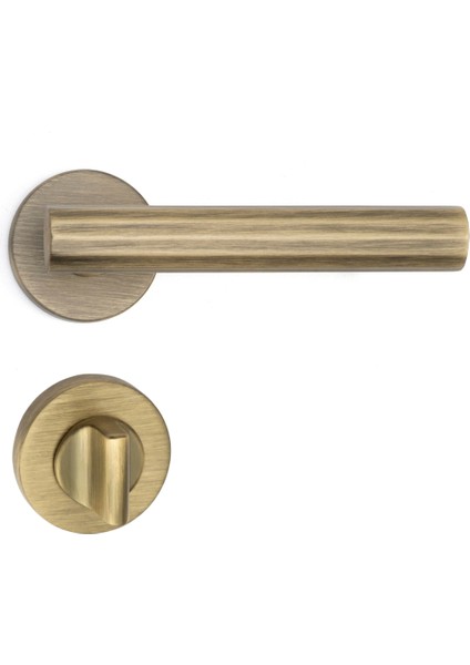 Isıs Rozetli Kapı Kolu Antik Renk Wc Mandallı Rozet