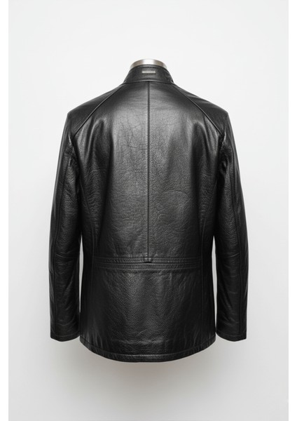 Vance Hakiki Deri Siyah Erkek Ceket indirimleri