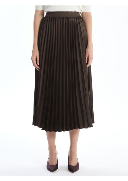 Yeni Sezon Beli Lastikli Saten Kadın Pileli Etek fiyatları