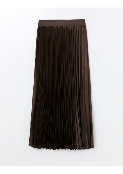 Yeni Sezon Beli Lastikli Saten Kadın Pileli Etek indirimleri