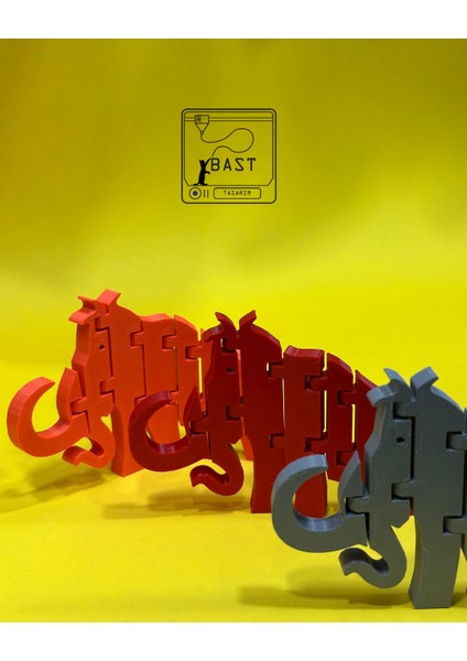 Bast Tasarım 3D Yazıcı Hareketli Eklemli Mamut Oyuncak Figür fiyatları