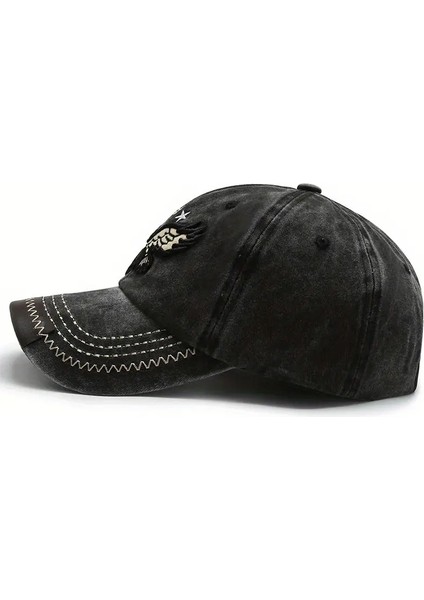 Kartal Nakışlı Vintage Eskitme Retro Model Pamuklu Kot Şapka fiyatları