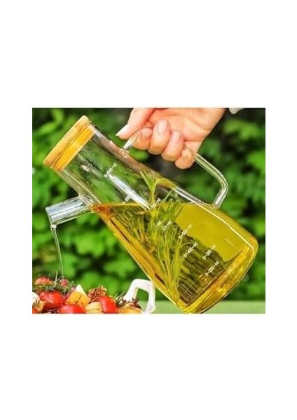 ml Bambu Kapaklı Cam Yağdanlık Sirkelik Süt Saklama Su Sürahisi fiyatları