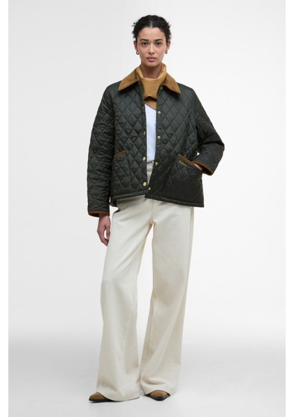 Icons Cropped Liddesdale Kapitone Ceket OL71 Sage modelleri