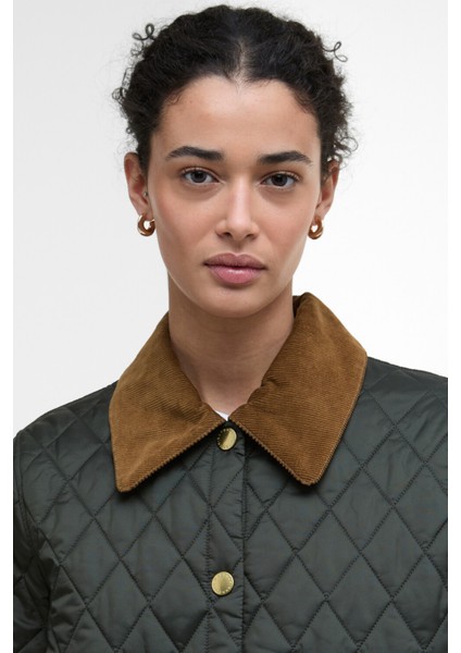 Icons Cropped Liddesdale Kapitone Ceket OL71 Sage indirimleri